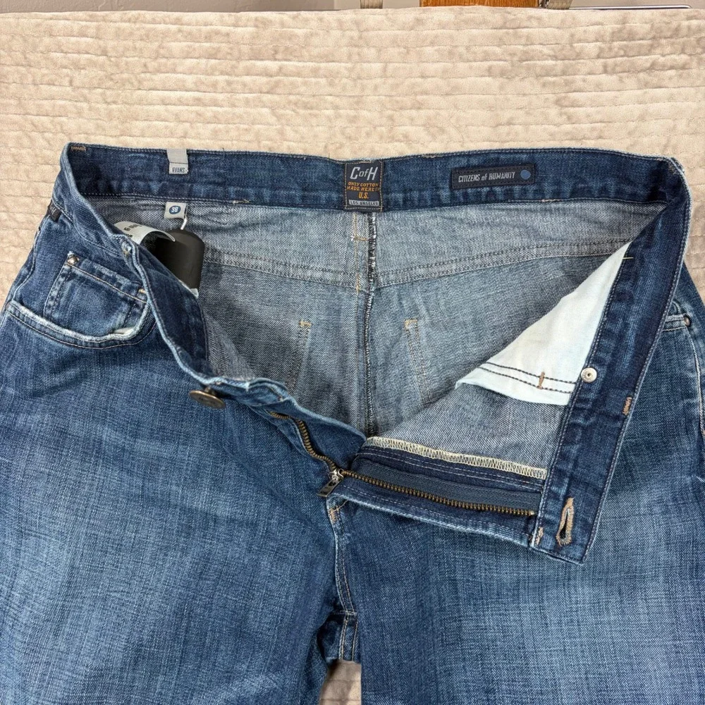Citizens of Humanity Mens Jeans Straight Leg Blue Denim 38x32 12697 Style 606306